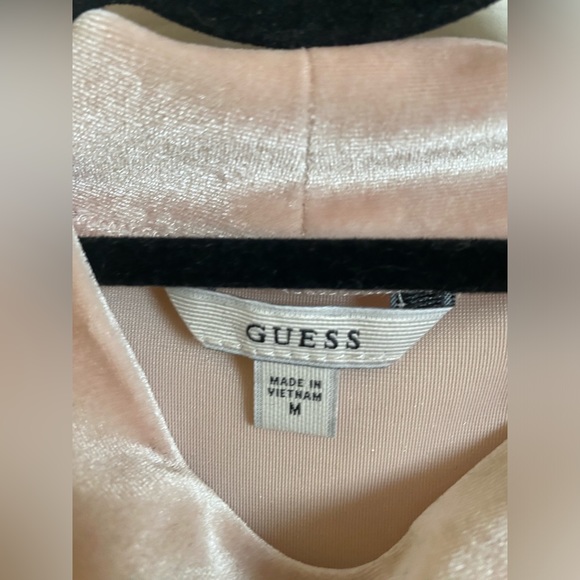 Guess Pink velour Mock Neck Bodysuit - medium - Picture 9 of 11